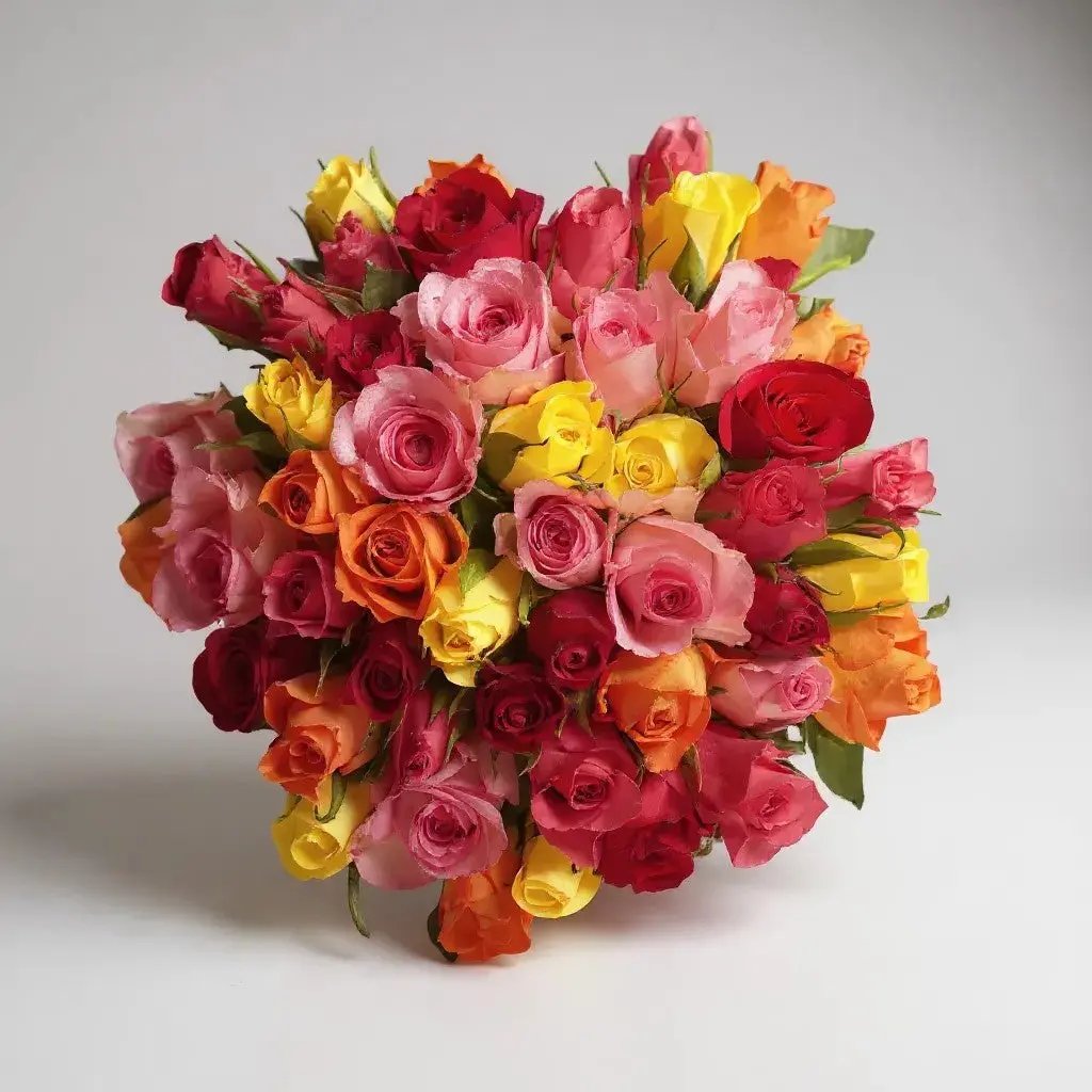 RAMO DE ROSAS COLORES