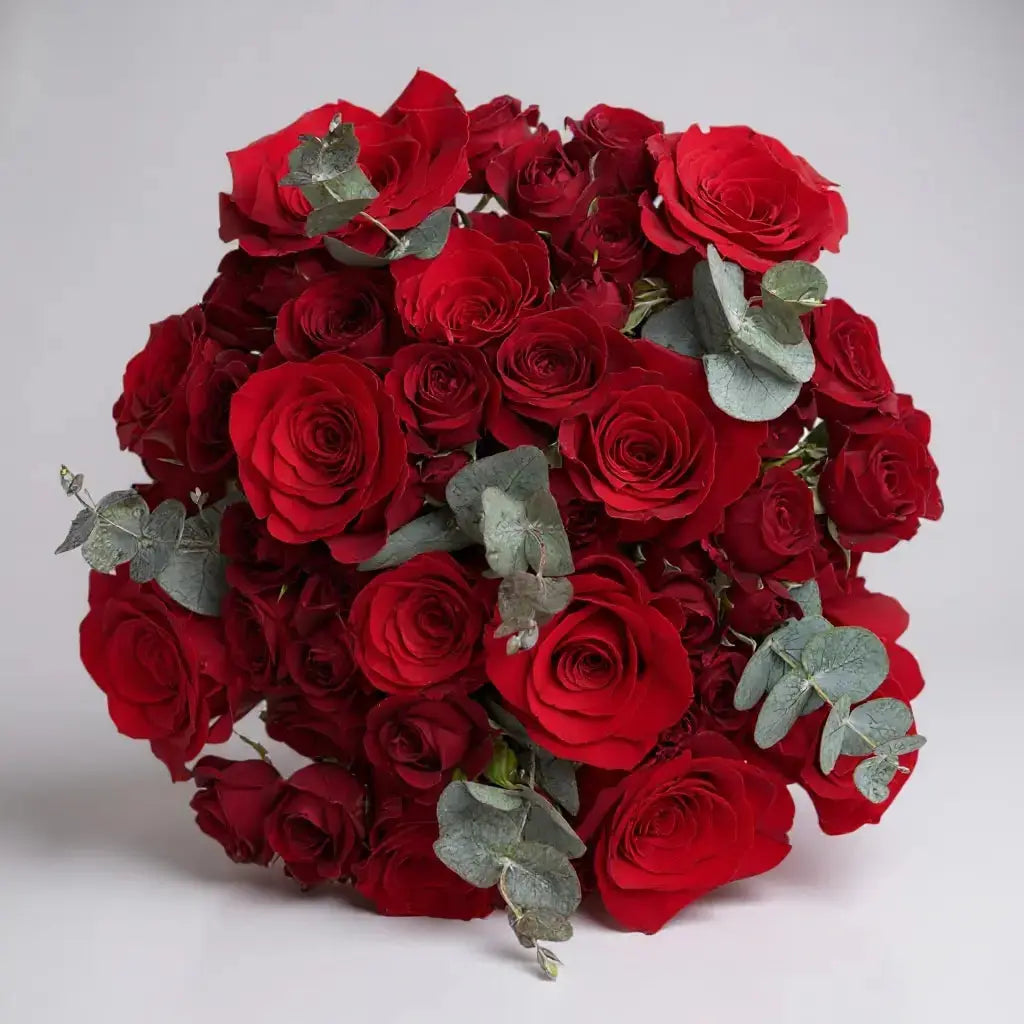 RAMO DE ROSAS ROJAS DIA DE LA MADRE - RAMO DE ROSAS Y MINIROSAS ROJAS