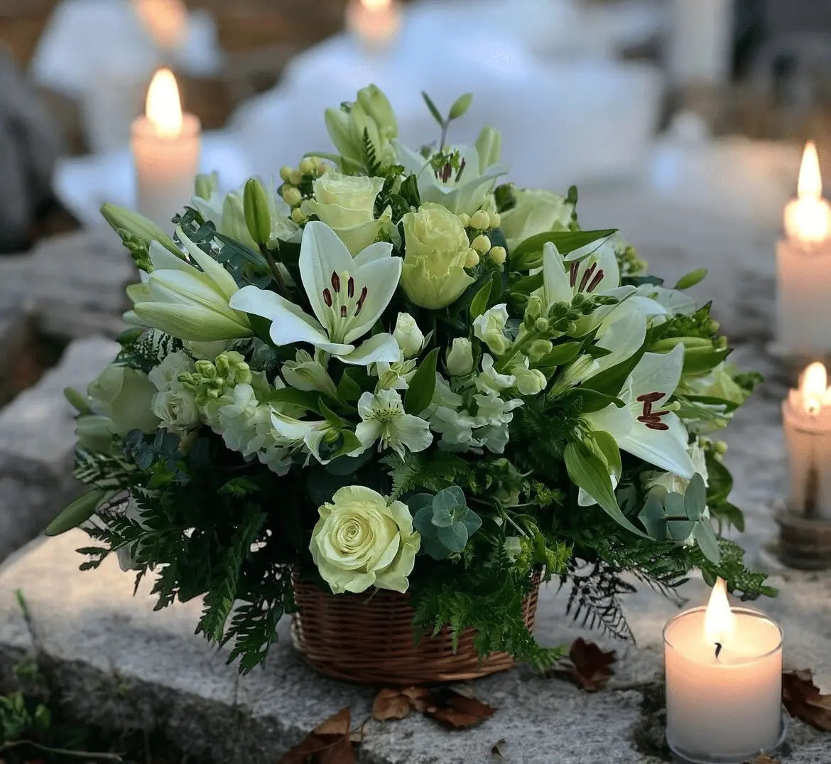 Flores para condolencias con entrega rápida en comunas de Santiago