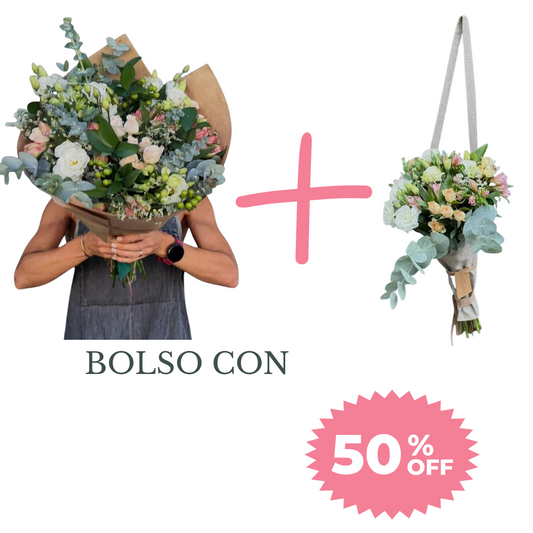  PROMO RAMO AURORA S + BOLSO CON 50%OFF (SOLO POR HOY O HASTA AGOTAR STOCK)| Flores a domicilio | Florería La Silvestre