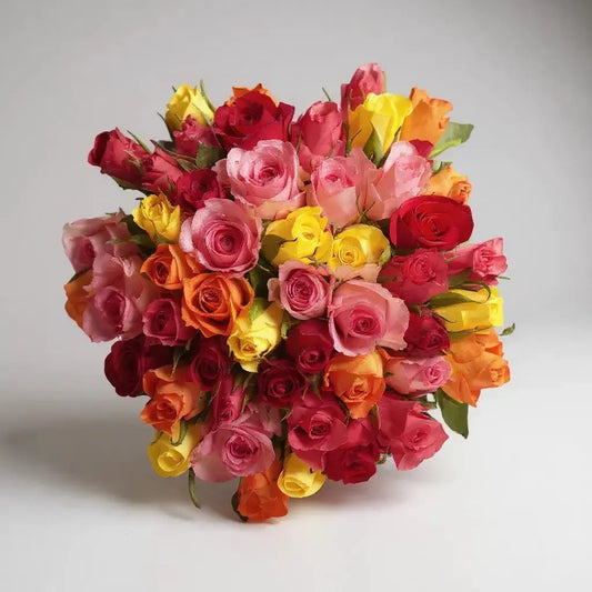 RAMO DE ROSAS COLORES