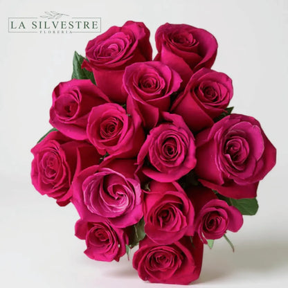   RAMO DE ROSAS FUCSIA| Flores a domicilio | Florería La Silvestre